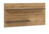 Wandregal Center in Wotan Eiche und grau matt Wandpaneel f�r Homeoffice und B�ro 155 x 80 cm