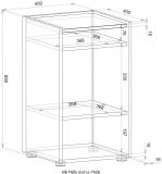 Schreibtisch Regal Center in Grau und Wotan Eiche Container f�r Homeoffice und B�ro 40 x 70 cm