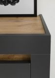 B�rom�bel komplett Set Center in grau matt und Wotan Eiche mit Aktenschrank, Sekret�r und Kommode f�r Homeoffice