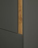 Aktenschrank Set Center in grau mit Wotan Eiche 4x Schrank und 3x Regal B�ro Homeoffice 260 cm