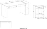 B�rom�bel Set Center in grau matt und Wotan Eiche mit Schreibtisch und Container