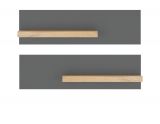 B�rom�bel Set Center in grau matt und Wotan Eiche mit Schreibtisch, Kommode und 2 x Regal f�r Homeoffice