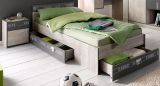 Parisot Kinder- und Jugendzimmer Set 3-teilig Fabric2 in Esche grau
