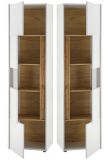 Aktenschrank Center in wei� und Wotan Eiche Vitrine f�r Homeoffice und B�ro 50 x 200 cm