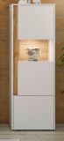 Aktenschrank Center in wei� und Wotan Eiche Vitrine f�r Homeoffice und B�ro 50 x 158 cm