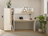 Aktenschrank Center in wei� und Wotan Eiche Stauraumschrank f�r Homeoffice und B�ro 50 x 158 cm