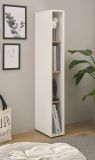 Aktenregal Center in wei� und Wotan Eiche Standregal f�r Homeoffice und B�ro 20 x 158 cm