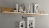 B�roregal Center in Wotan Eiche und wei� Wandregal f�r Homeoffice und B�ro 170 cm