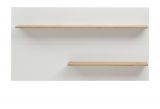 Wandregal Center in wei� und Wotan Eiche Wandpaneel f�r Homeoffice und B�ro 155 x 80 cm