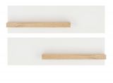 B�roregal Center in wei� und Wotan Eiche Wandregal f�r Homeoffice und B�ro 140 cm