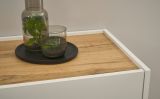 B�roschrank Highboard Center in wei� und Wotan Eiche Stauraumschrank f�r Homeoffice und B�ro 100 x 122 cm