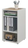 Aktenregal Center in wei� und Wotan Eiche Standregal f�r Homeoffice und B�ro 40 x 70 cm