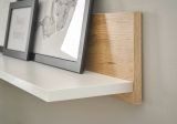 Wohnwand mit Sekret�r Center in wei� und Wotan Eiche Wohnkombination 5-teilig 410 x 170 cm