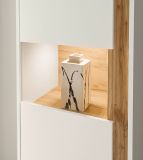 B�rom�bel komplett Set Center in wei� und Wotan Eiche mit Aktenschrank, Sekret�r und Vitrine f�r Homeoffice