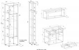 B�rom�bel komplett Set Center in wei� und Wotan Eiche mit Aktenschrank, Sekret�r und Kommode f�r Homeoffice