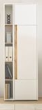 Aktenschrank Set Center in wei� und Wotan Eiche Stauraumschrank und Regal f�r Homeoffice 70 x 200 cm