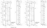 Aktenschrank Set Center in wei� und Wotan Eiche 2 x Stauraumschrank und 2 x Regal f�r Homeoffice 140 x 200 cm