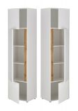 Aktenschrank Set Center in wei� und Wotan Eiche 3 x Stauraumschrank und 2 x Regal f�r Homeoffice 190 x 200 cm