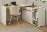 B�rom�bel Set Center in wei� und Wotan Eiche mit Schreibtisch, Kommode und Aktenregal f�r Homeoffice