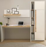 B�rom�bel Set Center in wei� und Wotan Eiche mit Schreibtisch, Aktenschrank und 2 x Regal f�r Homeoffice