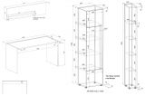 B�rom�bel Set Center in wei� und Wotan Eiche mit Schreibtisch, Aktenschrank und 2 x Regal f�r Homeoffice