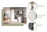 Schuhschrank Grazie in wei� Hochglanz Flurkommode 55 x 79 cm