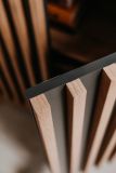 Highboard Madem in Artisan Eiche und Anthrazit mit 3D-Lamellen Wohn- und Esszimmer Kommode 80 x 156 cm