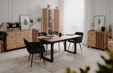 Highboard Madem in Artisan Eiche und Anthrazit mit 3D-Lamellen Wohn- und Esszimmer Kommode 80 x 156 cm