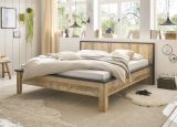 Bett Stove in Used Wood hell und anthrazit Doppelbett Liegefl�che 180 x 200 cm