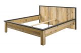 Bett Stove in Used Wood hell und anthrazit Doppelbett Liegefl�che 180 x 200 cm