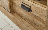 Sideboard Stove in Used Wood hell und anthrazit Kommode 162 x 91 cm