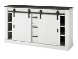 Sideboard Stove in wei� Pinie und anthrazit Landhaus Kommode 162 x 91 cm