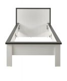 Schlafzimmer Set 2-teilig Stove in wei� Pinie Landhaus mit Einzelbett Liegefl�che 90 x 200 cm und Nachttisch