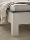 Schlafzimmer Set 3-teilig Stove in wei� Pinie Landhaus mit Einzelbett Liegefl�che 140 x 200 cm und 2 x Wandpaneel