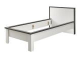 Schlafzimmer Set 3-teilig Stove in wei� Pinie Landhaus mit Einzelbett 90 x 200 cm, Kleiderschrank und Nachttisch