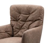 2 x Stuhl Milos in braun Leder-Optik 180� drehbar K�chen- und Esszimmerstuhl 2er Set