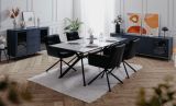 Vitrine Barina in blau Wohn- und Esszimmer Vitrinenschrank 100 x 183 cm