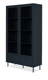 Vitrine Barina in blau Wohn- und Esszimmer Vitrinenschrank 100 x 183 cm