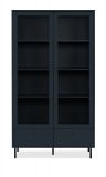 Vitrine Barina in blau Wohn- und Esszimmer Vitrinenschrank 100 x 183 cm