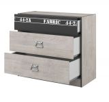 Parisot Kinder- und Jugendzimmer Fabric1 in Esche grau Set 4-teilig mit Stauraumbett, Kleiderschrank, Kommode und Nachttisch