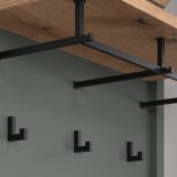 Garderobenpaneel Meadow in gr�n und Evoke Eiche Landhaus Wandgarderobe 77 x 123 cm