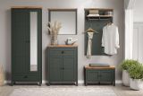 Garderobenpaneel Meadow in gr�n und Evoke Eiche Landhaus Wandgarderobe 77 x 123 cm