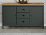 Sideboard Meadow in gr�n und Evoke Eiche Landhaus Wohn- und Esszimmer Kommode 146 x 86 cm