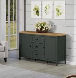 Sideboard Meadow in gr�n und Evoke Eiche Landhaus Wohn- und Esszimmer Kommode 146 x 86 cm