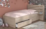 Parisot Kinder- und Jugendzimmer Stauraumbett Escale1 in Eiche japanisch Bett Liegefl�che 90 x 200 cm