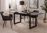 Esstisch Visby in Schiefer dunkel grau K�chentisch ausziehbar 160 / 200 x 90 cm