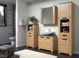 Badezimmer Spiegelschrank Jorik in Artisan Eiche und Grau, Badschrank 2-t�rig 79 x 78 cm
