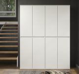 Garderobenschrank Metro in Wei�, Schuhschrank 8-t�rig 148 x 191 cm