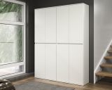 Garderobenschrank Metro in Wei�, Schuhschrank 8-t�rig 148 x 191 cm