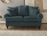 Sofa Adelina in blaugr�n Landhaus Couch 2-Sitzer 170 cm